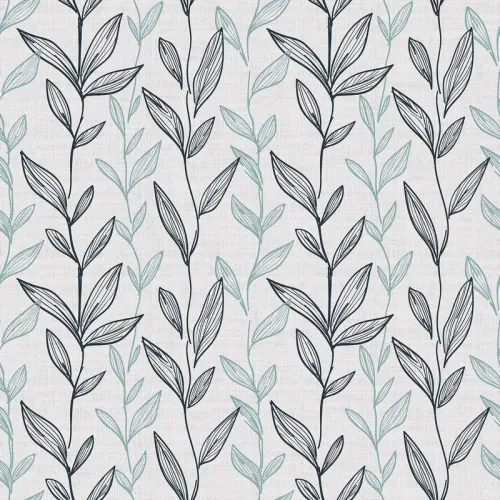 Nature Print Polyester Linen Curtain Drapery EZRA