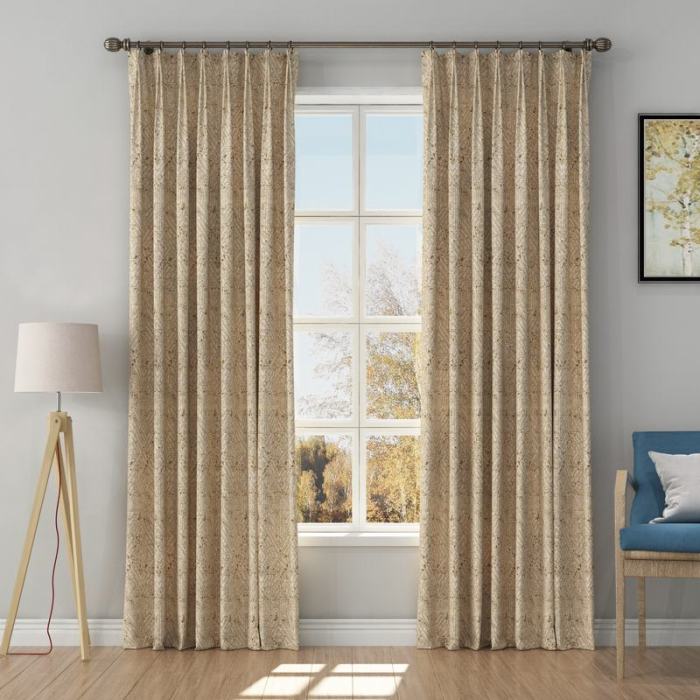 Solid Jacquard Diamond Curtain Drapery OLIVIA