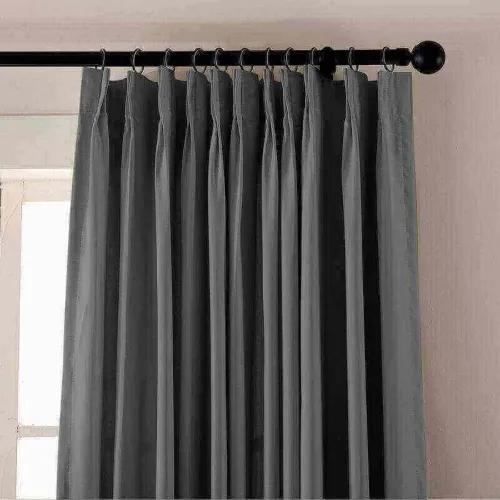 CUSTOM EDOARDO Dark Grey Indoor Blackout Curtain