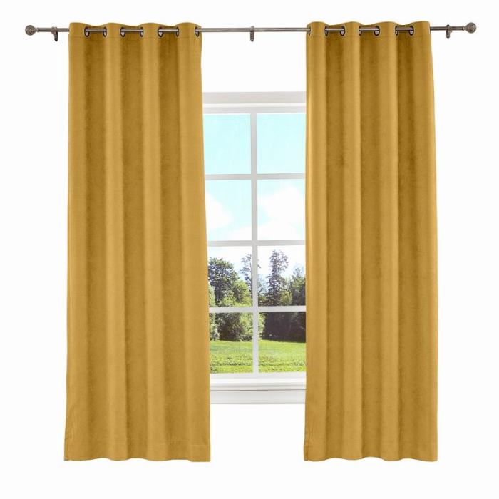 KANTE Polyester Cotton Drapery With Lining Curtains