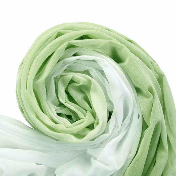 3 Inches Rod Pocket Gradient Ombre Sheer Curtain with 1 Inch Flange Tulle Gradual Sheer Drape HANNA