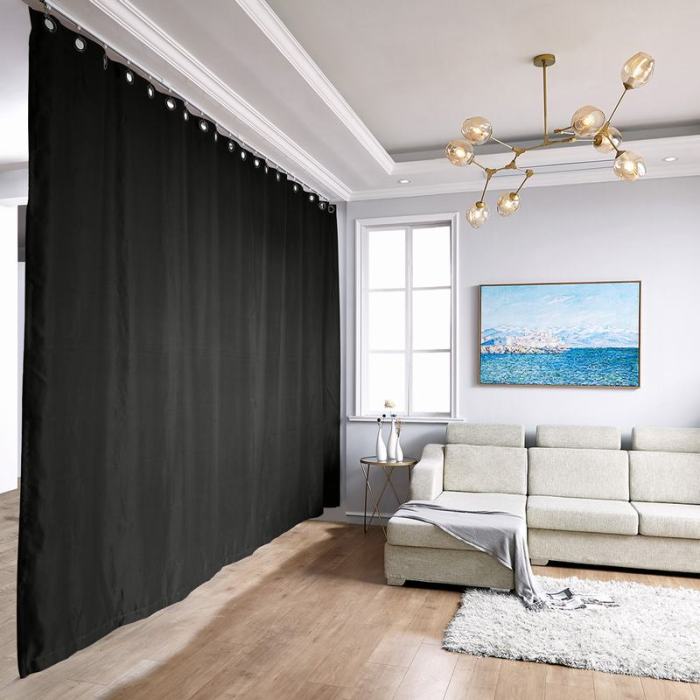 Ceiling Track Room Divider Curtain Kit for Any Space