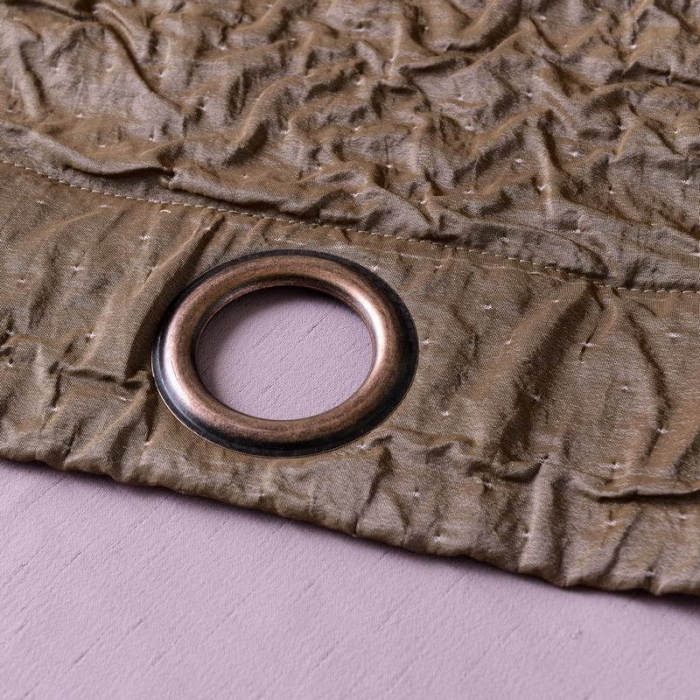 Antique Bronze Grommet Wrinkle Blackout Curtain Drapes