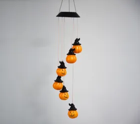 Solar halloween wind chime lamp