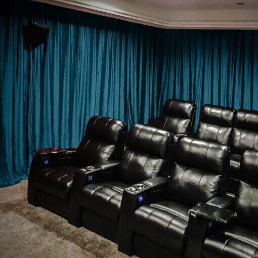 Pinch Pleated Velvet Blackout Lined Home Movie Theater Curtain Drape Panel BIRKIN