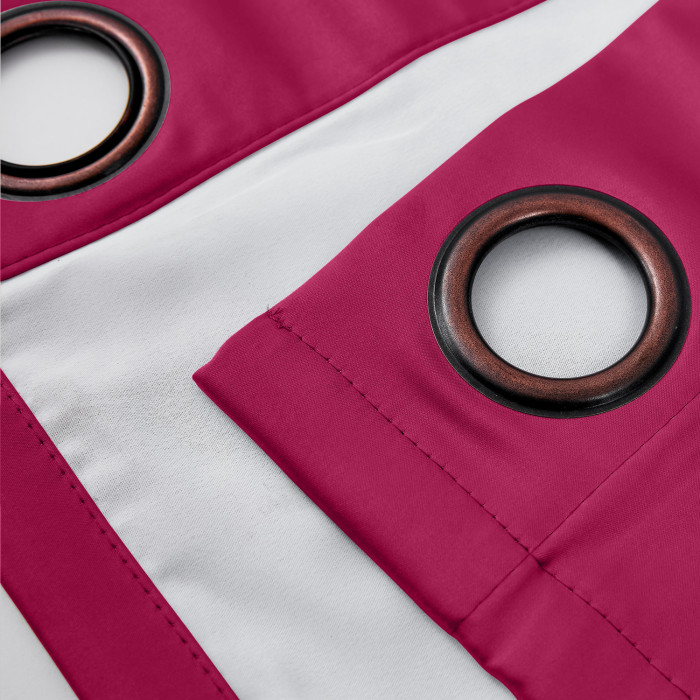 Polyester Cotton Silk Curtain Drape Panel in Antique Bronze Grommet with Blackout Lined LHZ