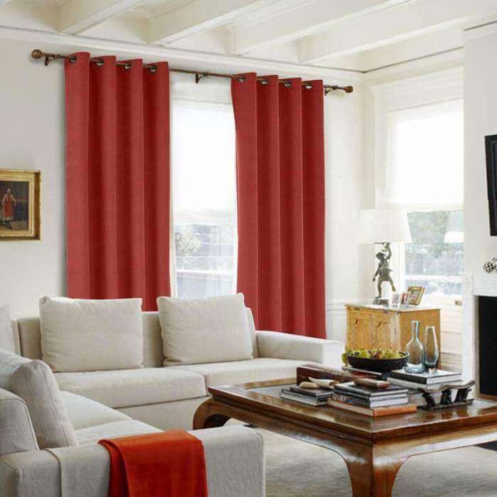 Antique Bronze Grommet Polyester Cotton Drapery With Blackout Lining Thermal Curtain Kantee