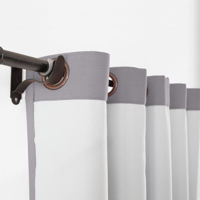 Grommet Cotton Blend Room Darkening Blackout Curtain with Liner Capri