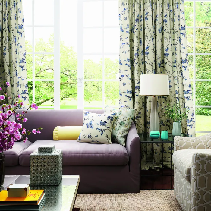 Rural Pastoral Print Window Curtain Pinch Pleated Blackout Lining Darpe Panel BQ66281