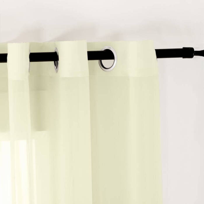 Nickel Grommet Indoor Outdoor Sheer Curtain Wide Opulent Voile Drape SCANDINA