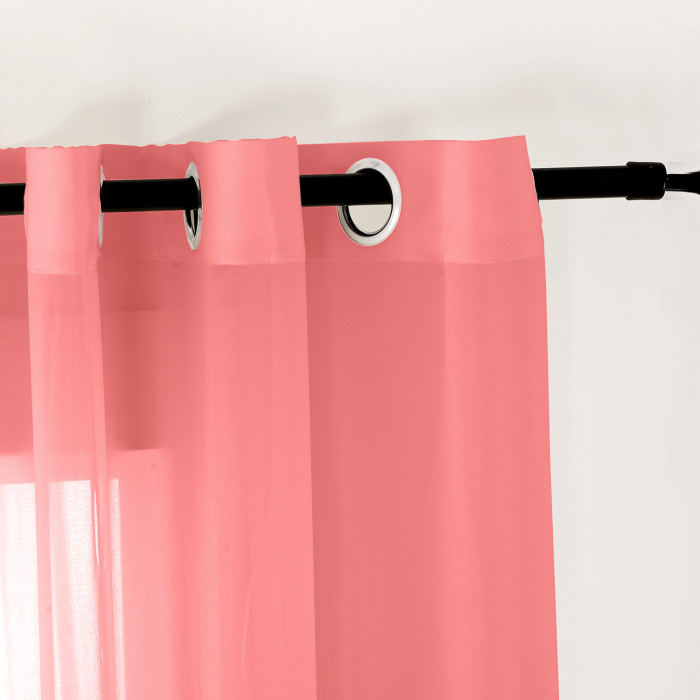 Nickel Grommet Indoor Outdoor Sheer Curtain Wide Opulent Voile Drape SCANDINA