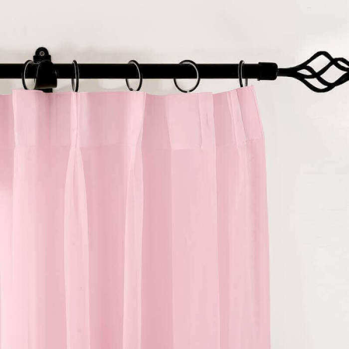 CUSTOM Scandina Pink Indoor Outdoor Sheer Curtain Voile Drapery