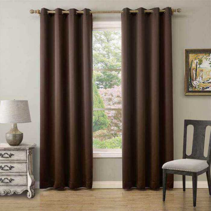 CUSTOM EDOARDO Chocolate Indoor Blackout Curtain