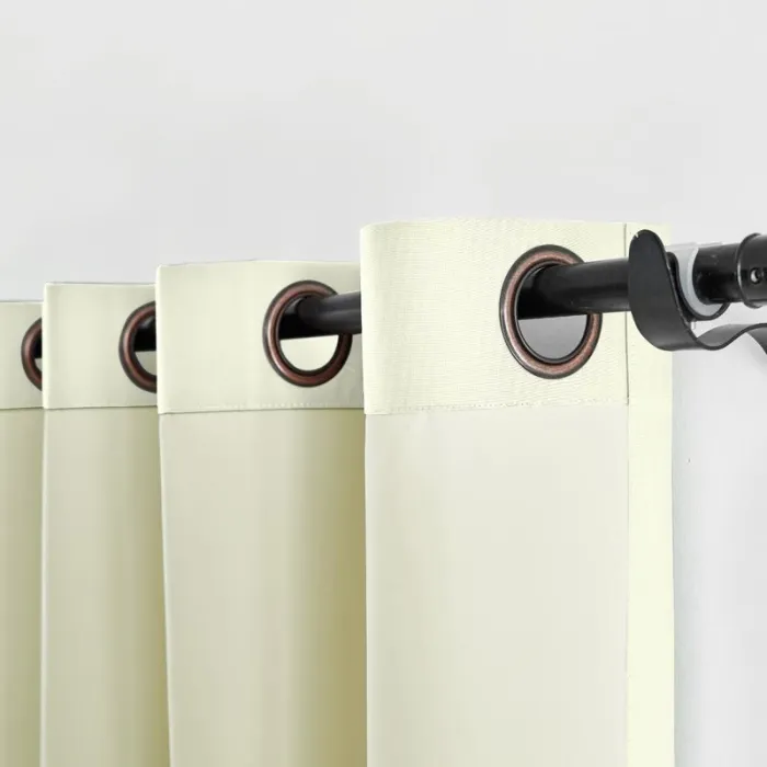 100% Blackout Curtain Grommet Drapery Foam Coated Curtain Saba