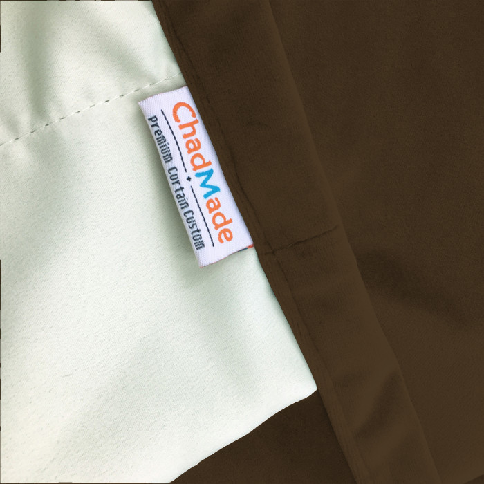 Flat Hook Velvet Curtain Drape with Blackout Lined For Track with Ring Clip or Traverse Rod and Rod with Rings Birkin
