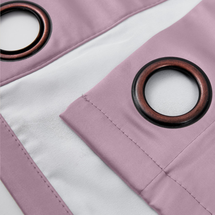 Polyester Cotton Silk Curtain Drape Panel in Antique Bronze Grommet with Blackout Lined LHZ