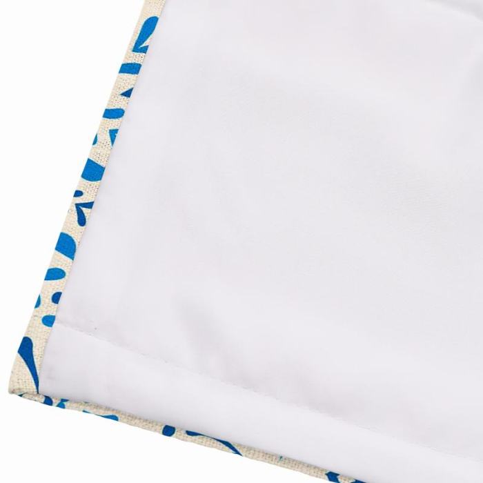 ARIEL Paisley Print Polyester Linen Roman Shade