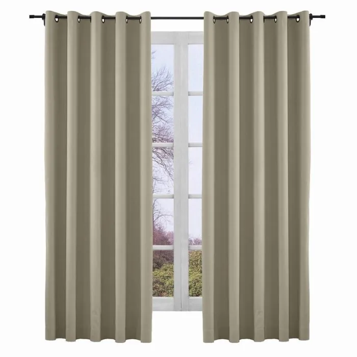 Yeffa Grommet Curtain Room Darkening Panel Blackout Lined