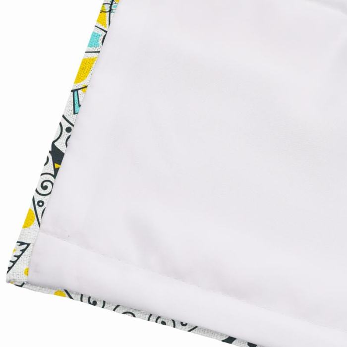 AIMEE Paisley Floral Print Polyester Linen Roman Shade