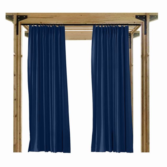 Blackout Waterproof Outdoor Curtain Patio Drapery Custom ROSE