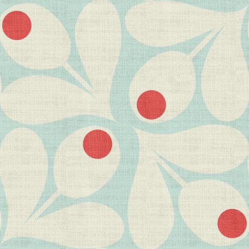 Abstract Print Polyester Linen Curtain Drapery PARROT