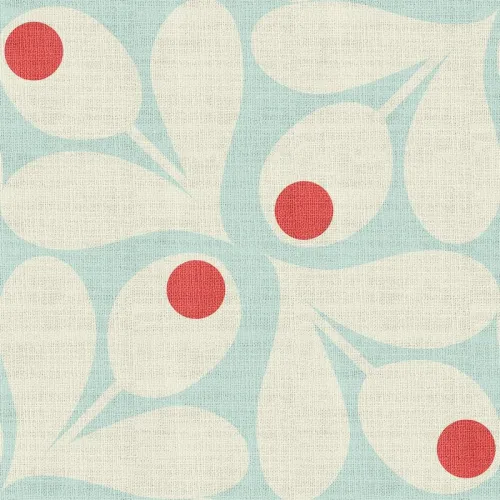 Abstract Print Polyester Linen Curtain Drapery PARROT
