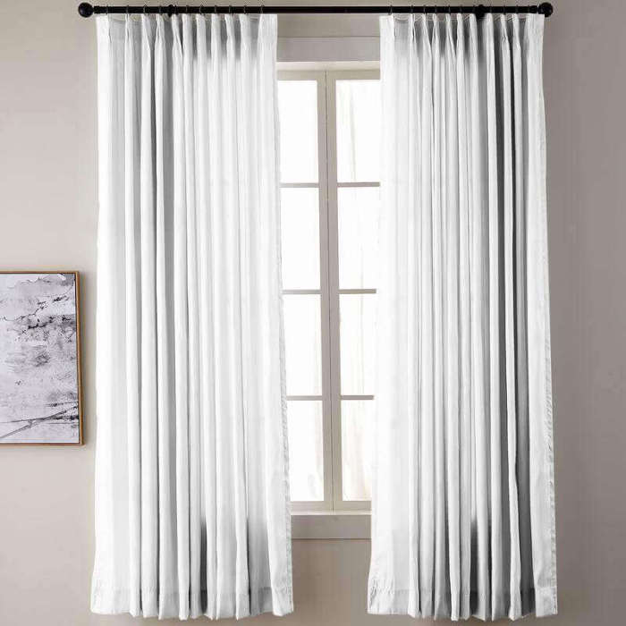 Textured Faux Dupioni Silk Curtain Drapery YUN