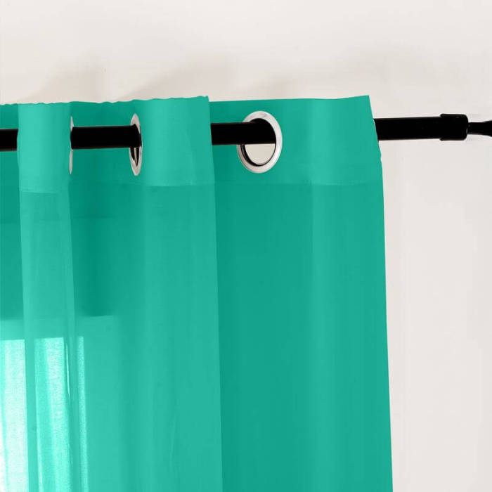 Nickel Grommet Indoor Outdoor Sheer Curtain Wide Opulent Voile Drape SCANDINA