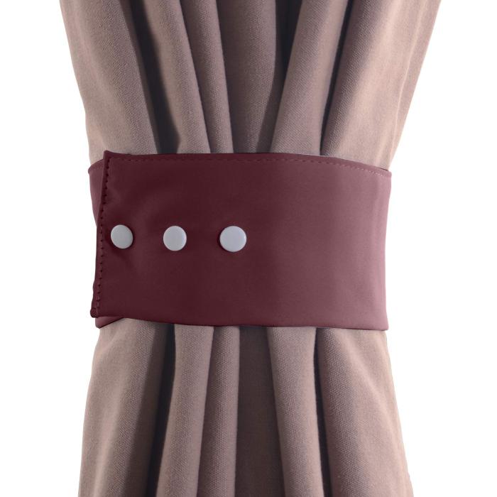 Set of 2 Curtain TieBack Holdback Each with Snap Polyester Blackout