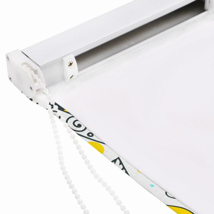 AIMEE Paisley Floral Print Polyester Linen Roman Shade