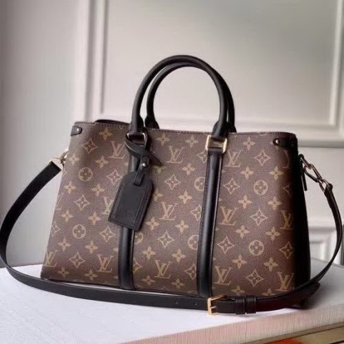 【原版皮】路易威登/LV Open Handbag手袋，选用 Monogram 帆布搭配牛皮精心制作，包括侧面两条皮革镶边，金色铆钉和经典皮革行李吊牌，款号：M44817