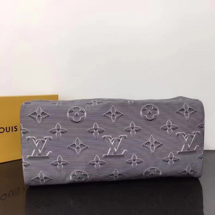 【原版皮】路易威登/LV KEEPALL 50 旅行袋，新颖面料演绎经典Monogram图案放大成XXL造型呈现，布面幻彩双面两用，时尚百搭，营造都市格调，款号：M44939