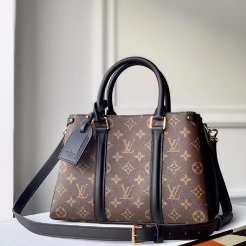 【原版皮】路易威登/LV Open Handbag手袋，选用 Monogram 帆布搭配牛皮精心制作，包括侧面两条皮革镶边，金色铆钉和经典皮革行李吊牌，款号：M44817
