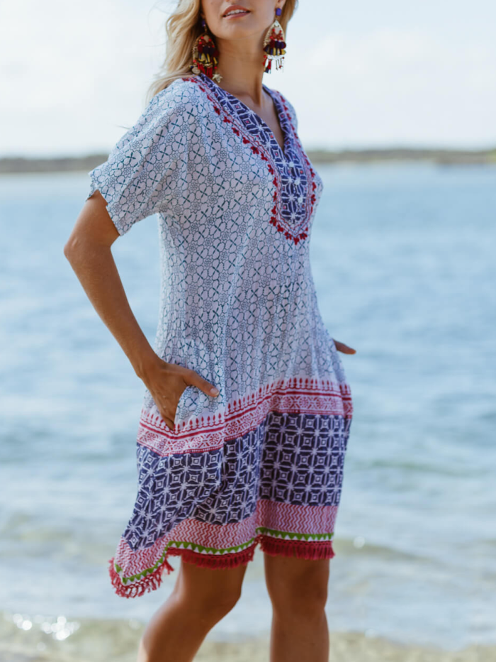 Short Sleeve Boho Dresses