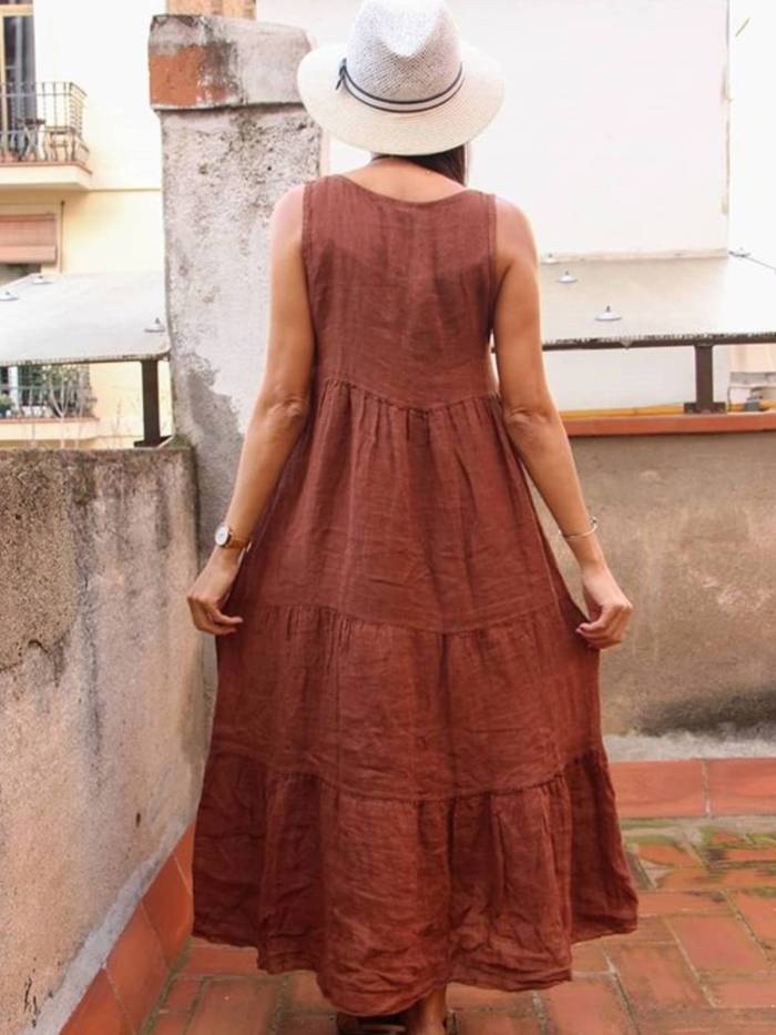 Women Casual Tunic Maxi Dress