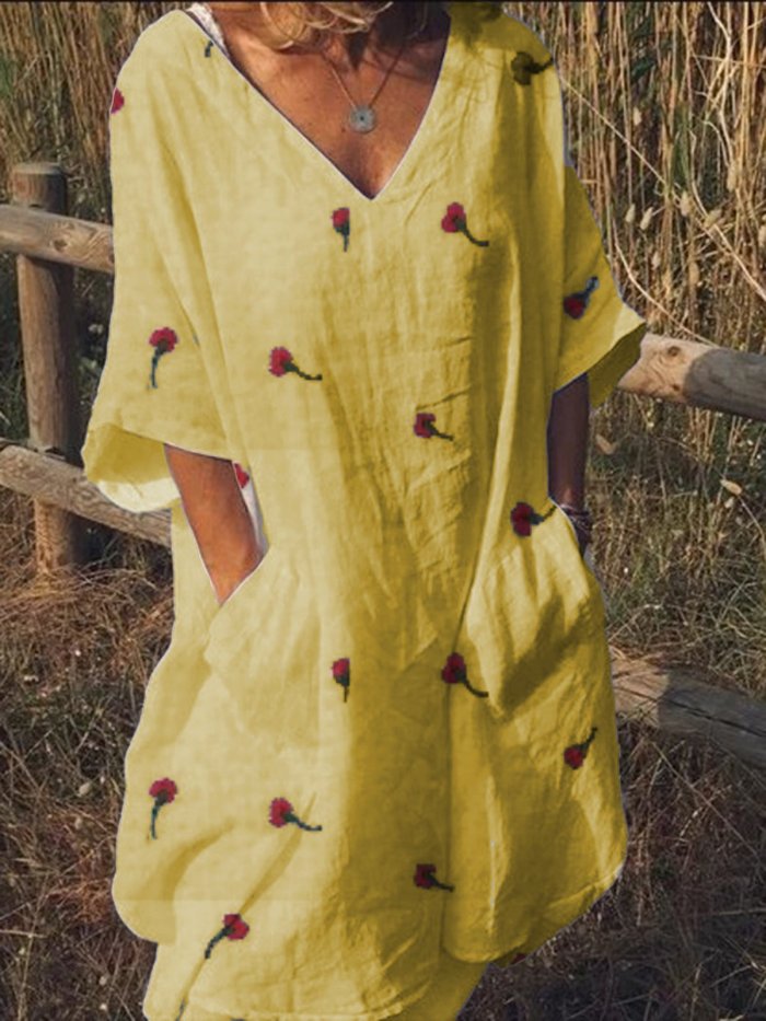 Short Sleeve Solid Dresses