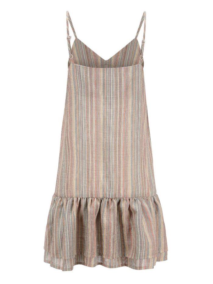 Pink Striped Holiday Cotton Dresses