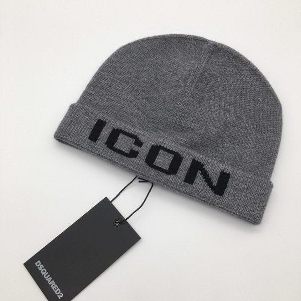 官网同步20秋季最新款-dsquared新款毛线针织帽子，专柜同步，冬季必备款