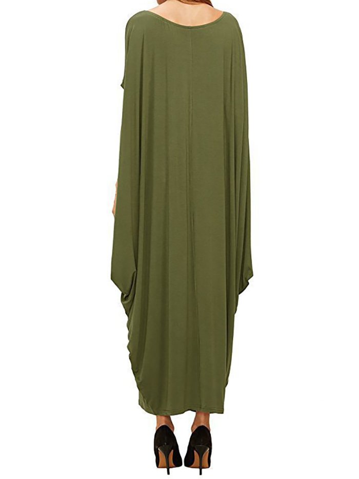 Black Short Sleeve Crew Neck Casual Dress
