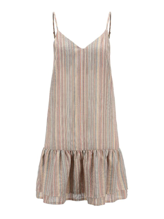 Pink Striped Holiday Cotton Dresses