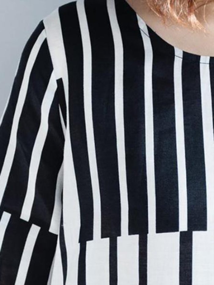 Women Black Striped  Holiday A-Line Daily Pockets Maxi  Dress