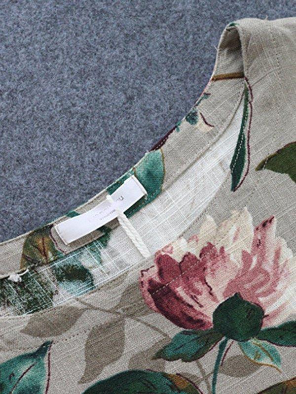 Shift Floral Long Sleeve Casual Dresses