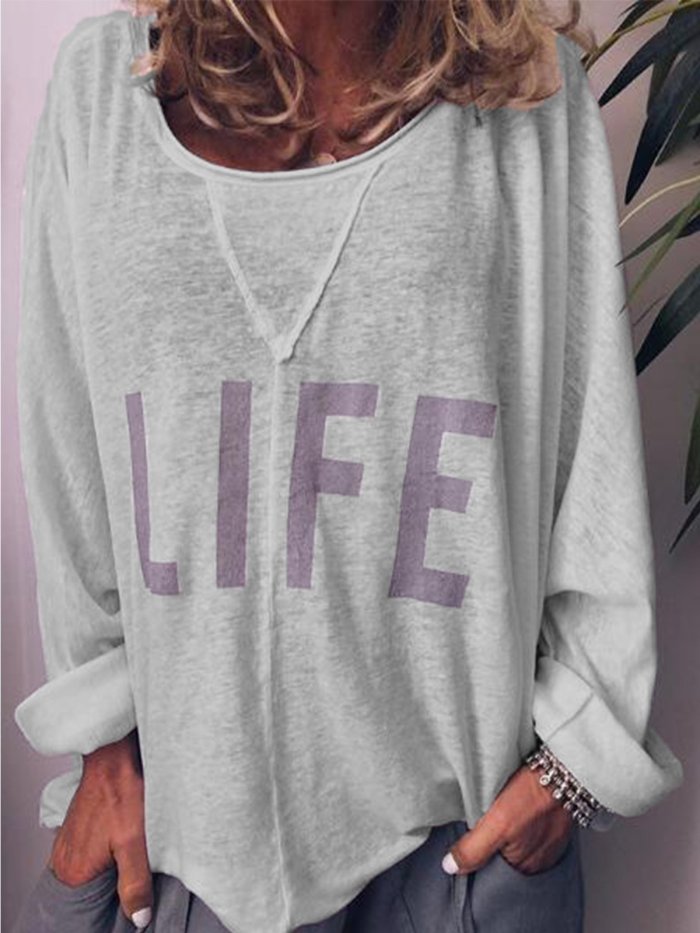 White Round Neck Casual Shirts & Tops