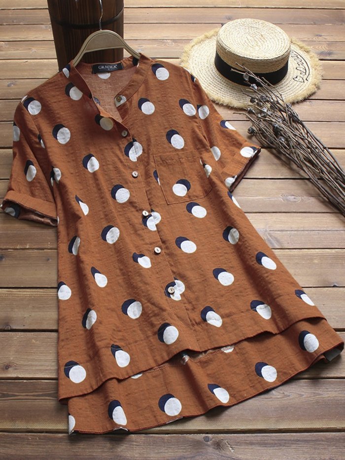 Casual Short Sleeve Plus Size Tops