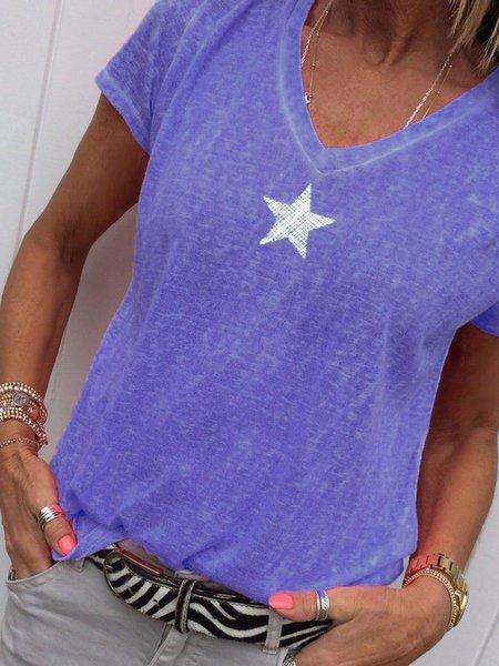 Plus Size Casual Short Sleeve T-Shirts