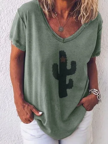 Short Sleeve Casual Printed Shirts & Tops