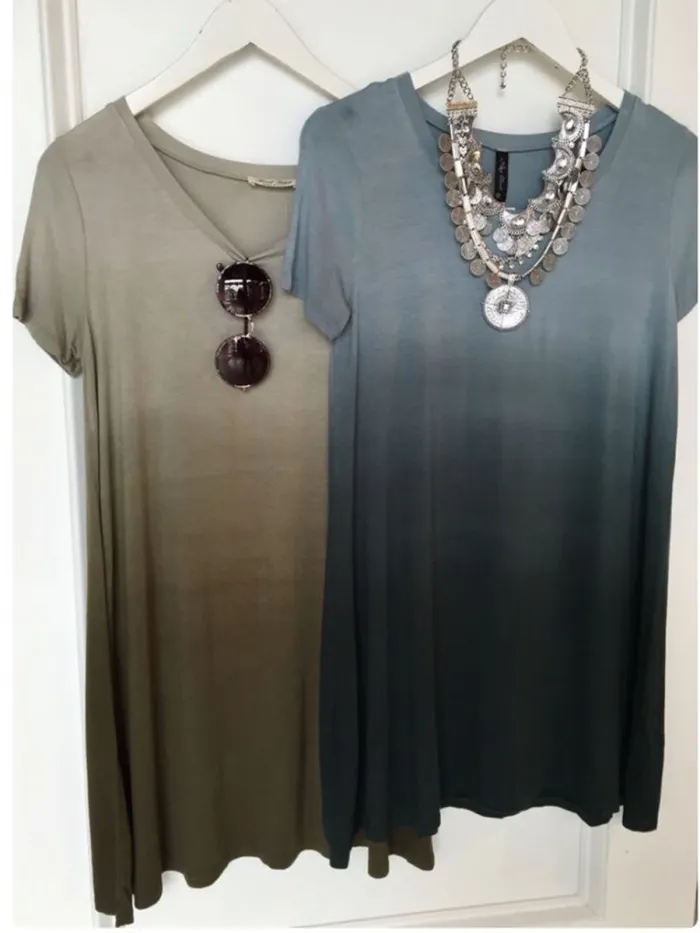 Round Neck Short Sleeve Casual Shirts & Tops