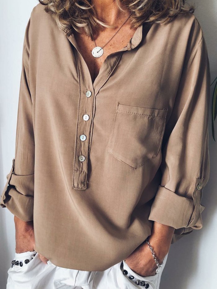 Spring\Summer Chiffon Blouses Long Sleeve