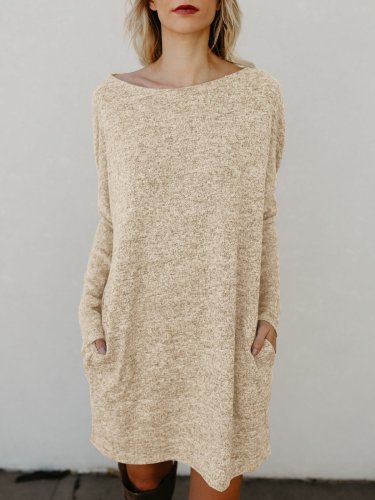 Casual Knitted Mini Dress