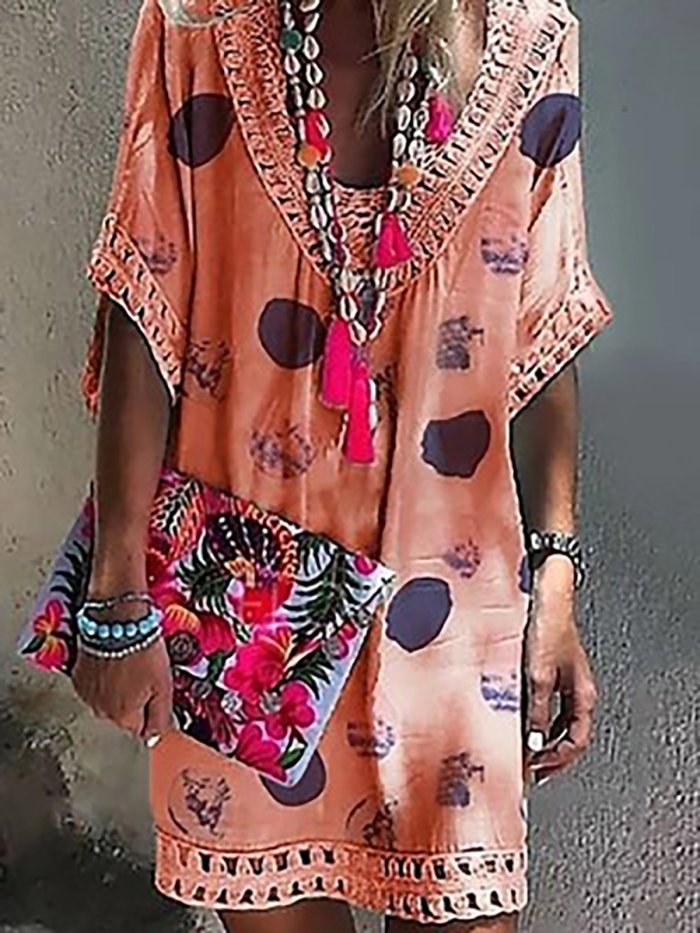Holiday Half Sleeve Casual Dresses